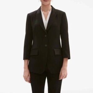 M.M. LaFleur The Carson Blazer Stretch Twill black 2-button suit jacket classic